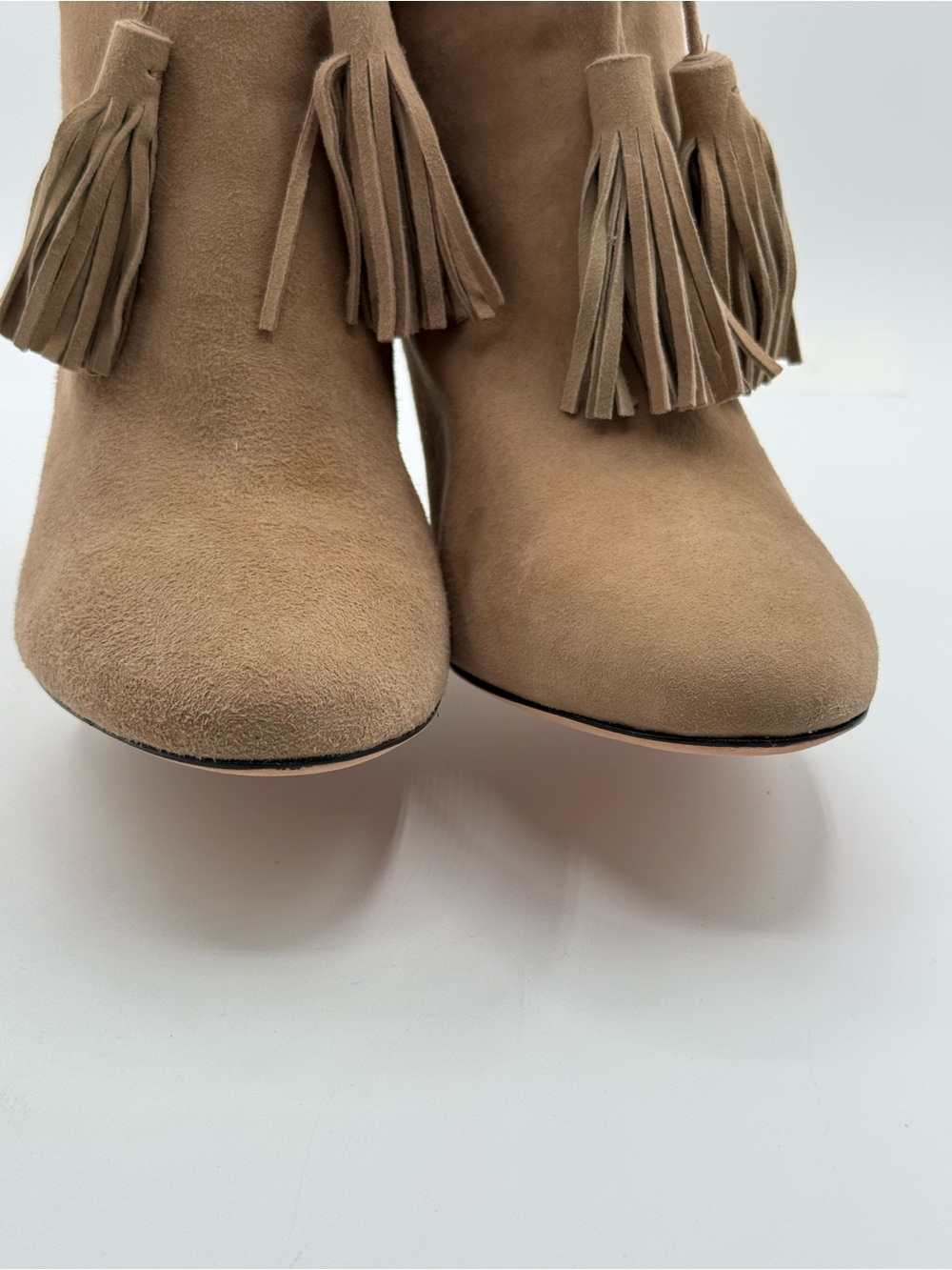 Kate Spade New York Dillane Suede Tassel Ankle Boots Pointed Toe Stiletto Heel - Picture 15 of 16